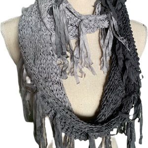Infinity Scarf Gray shades-great yoga scarf keep you warmed up for your practice